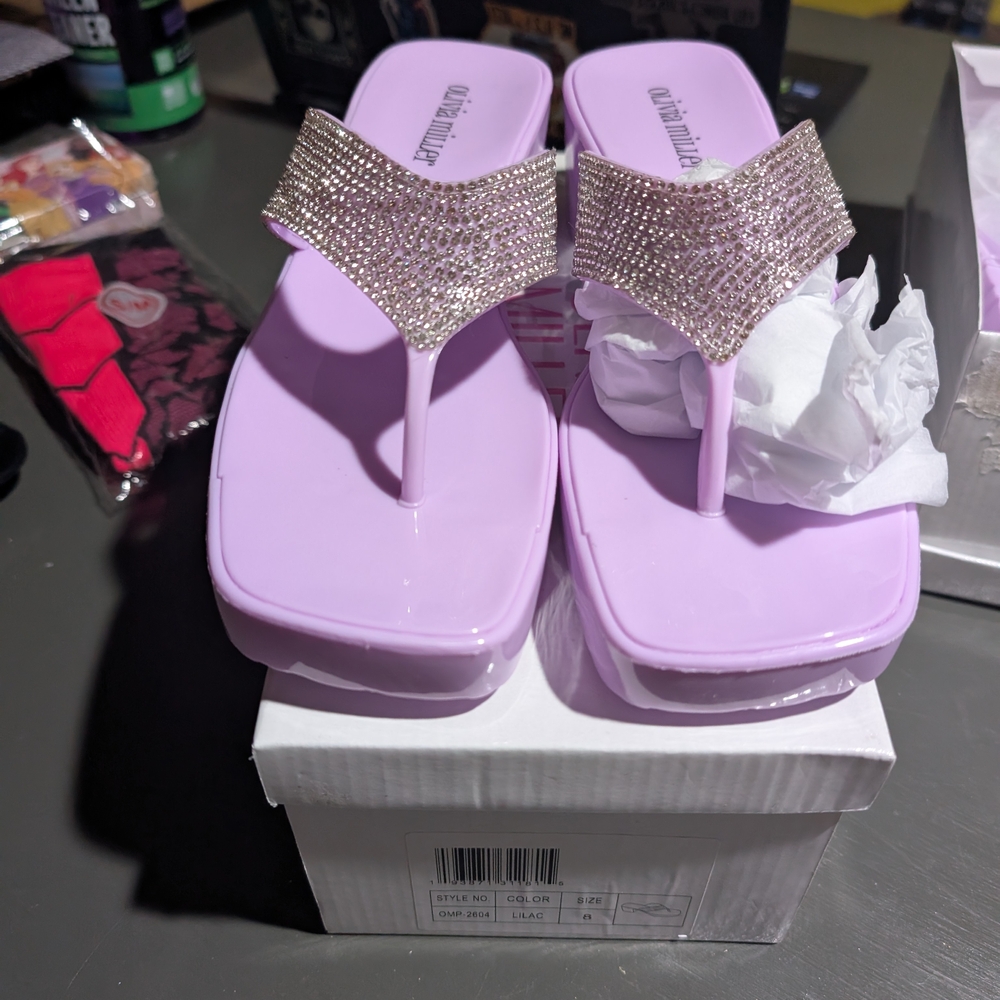 Olivia MillerWomen's Size 8 Purple Sandals New In Box